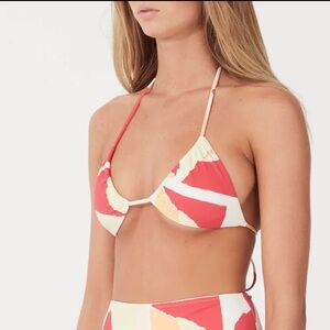 BNWT Zulu & Zephyr Sunset Tile Bikini Top
